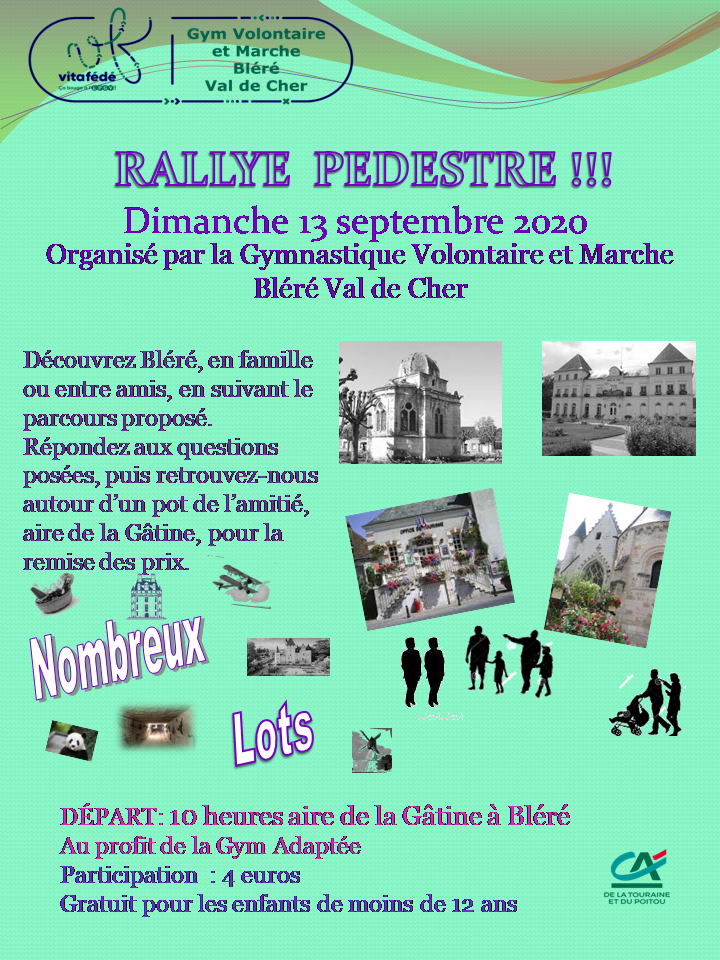 rallye pédestre Bléré 13 septembre 2020