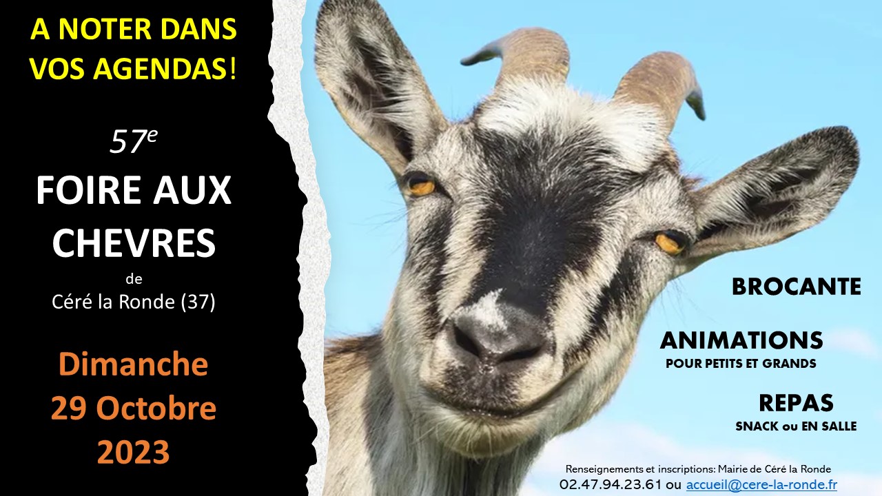 57 e foire aux chèvres de Céré la Ronde Indre et Loire